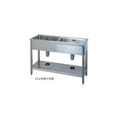 18−0二槽シンク (バックガード付)
