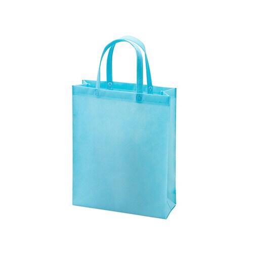 不織布バッグ 角底A4縦 パステルブルー
