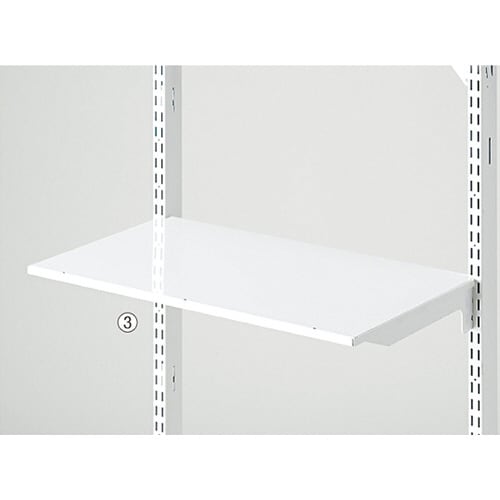 3段可変式薄型スチール棚セット W60×D30cm