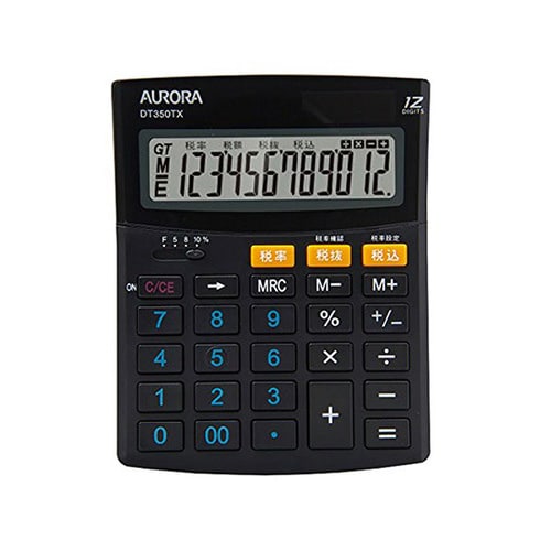 卓上税率切替電卓 ブラック