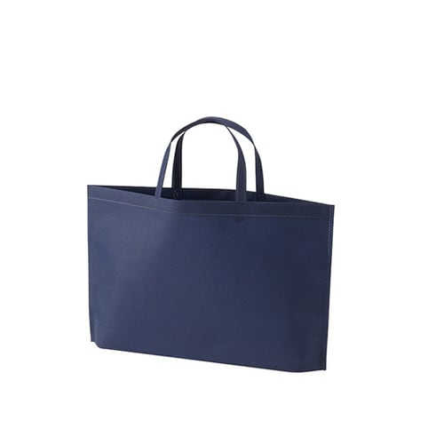 不織布バッグ 底マチA4横 紺 1箱(100枚入)