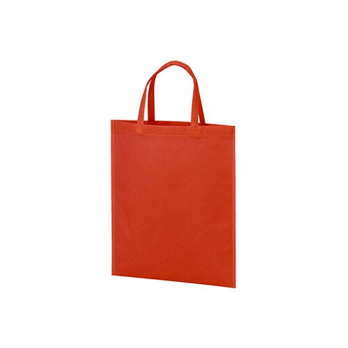 不織布バッグ A4マチ無 赤 1箱(100枚入)