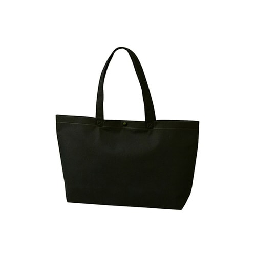 不織布バッグ 船底ホック付きA4横 黒