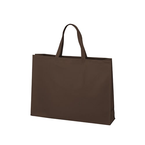 不織布バッグ 角底 大 ダークブラウン