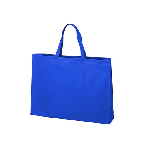 不織布バッグ 角底 大 厚タイプ ブルー