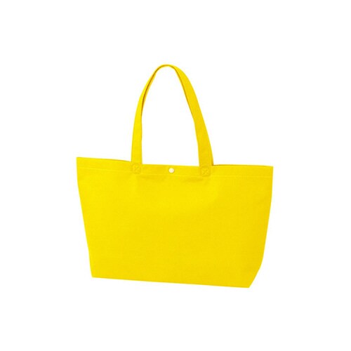 不織布バッグ 船底ホック付きA4横 イエ