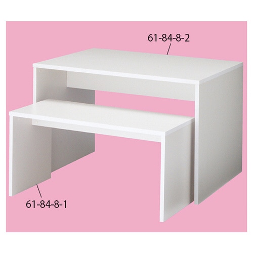 コの字ネストテーブル ホワイト W120