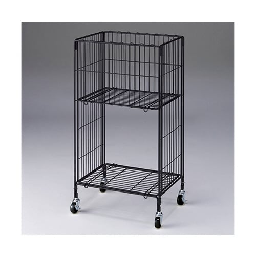 ワイヤーワゴン 黒 W60xD45cm 2段タイプ