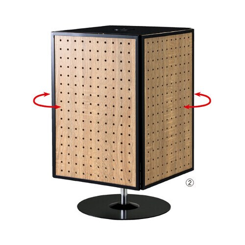 卓上4面回転有孔パネル什器 ラスティック柄