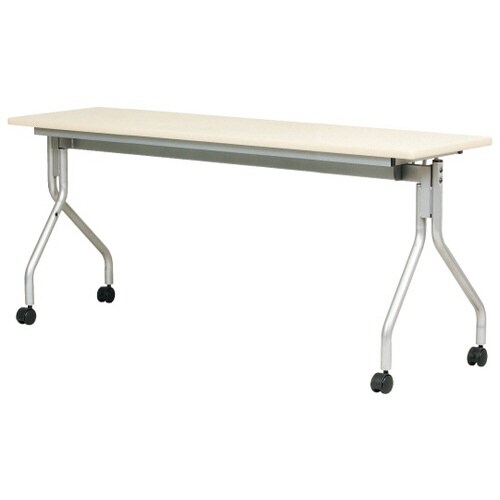 跳ね上げ式会議テーブル アイボリー