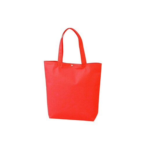 不織布バッグ 船底ホック付きA4縦 赤