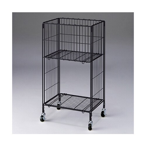 ワイヤーワゴン 黒 W45xD45cm 2段タイプ