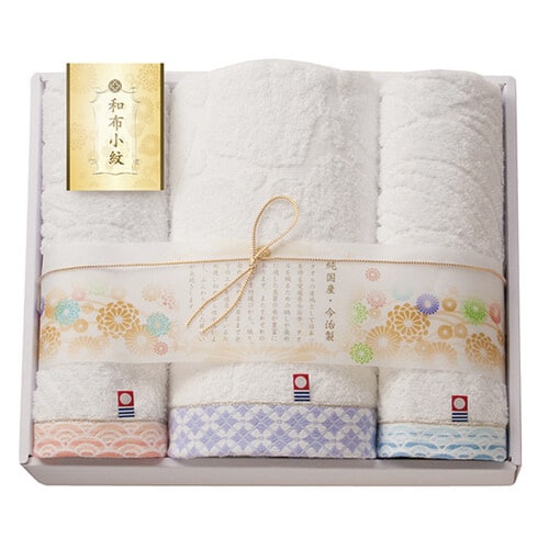 和布小紋 バスタオル・フェイスタオル2P