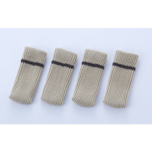 ズレにくいイス脚カバー2脚用 アイボリー