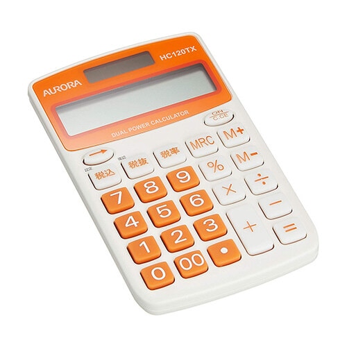 ハンディカラー電卓 オレンジ