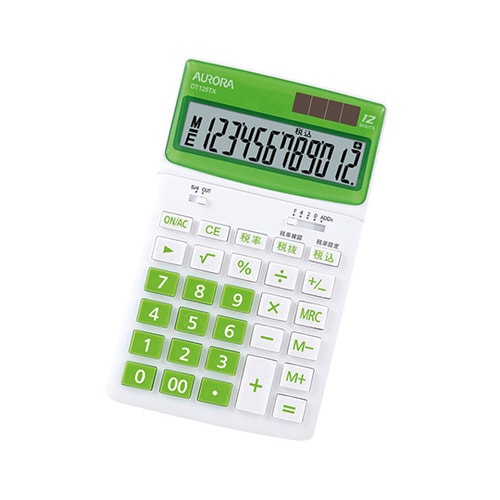 卓上カラー電卓(中型) グリーン
