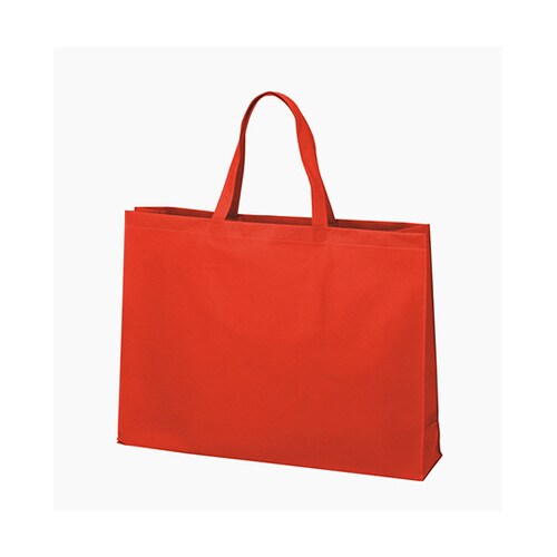不織布バッグ 角底 大 赤 1箱(100枚入)