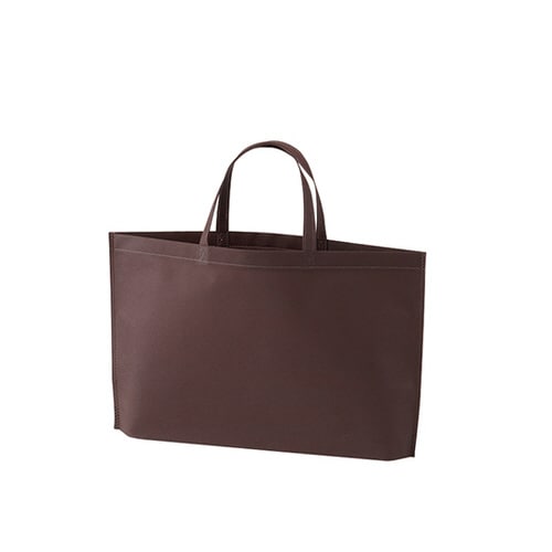 不織布バッグ 底マチA4横 ダークブラウ