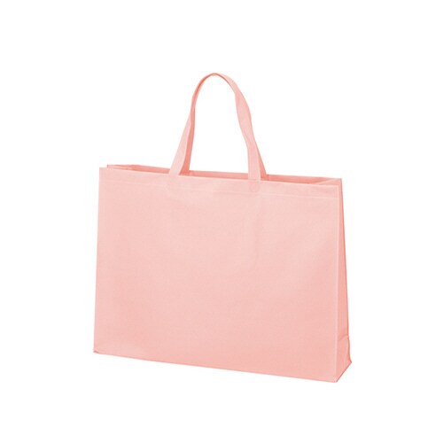 不織布バッグ 角底 大 ライトピンク 1