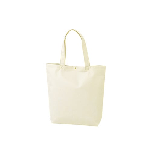 不織布バッグ 船底ホック付きA4縦 白