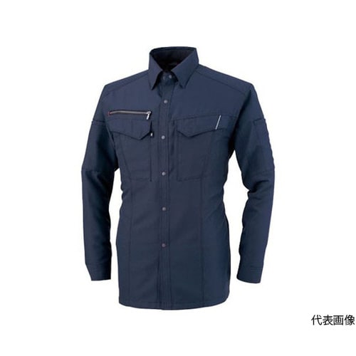 長袖シャツ ネイビー 6Lサイズ