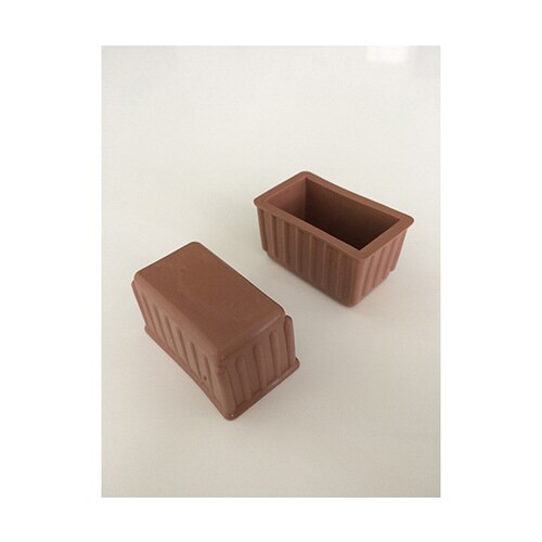 脚キャップ 茶 長角型 23×36mm