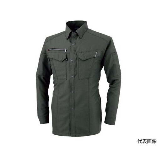 長袖シャツ チャコール 5Lサイズ