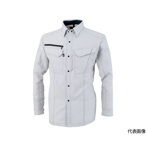 長袖シャツ シルバー 4Lサイズ