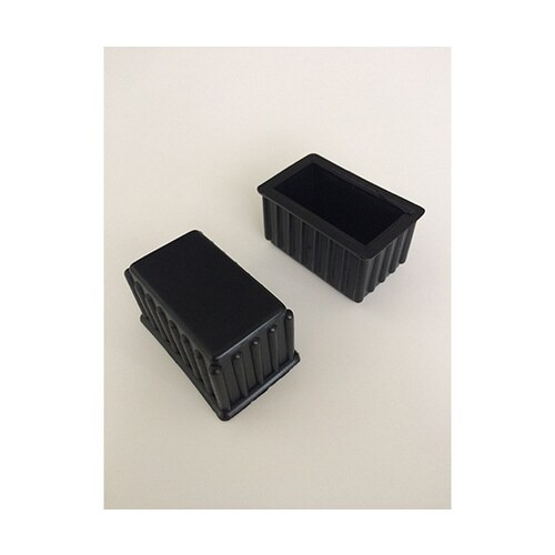 脚キャップ 黒 長角型 30×45mm