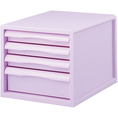 FIT COLOR A4レターケース 4段 ピンク