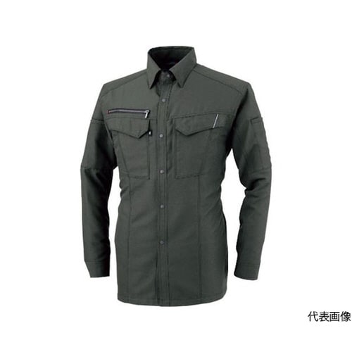 長袖シャツ チャコール 4Lサイズ