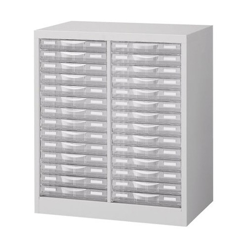 整理ケース(ホワイト) B4判2列浅型14段