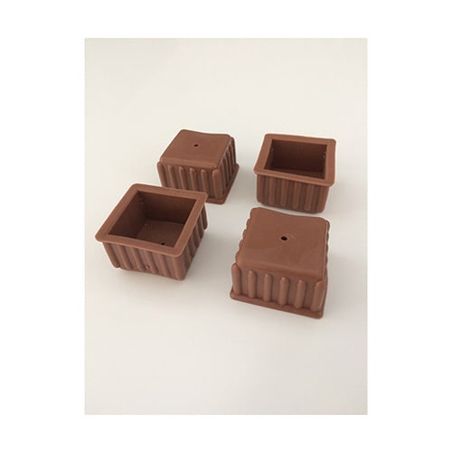 脚キャップ 茶角 24mm