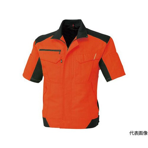 半袖ブルゾン フラッシュオレンジ 5Lサイズ