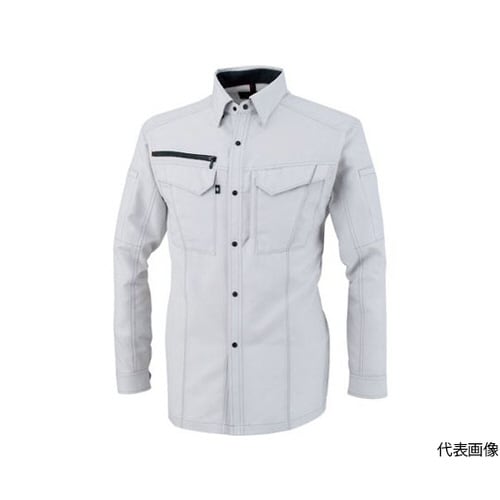 長袖シャツ シルバー 6Lサイズ