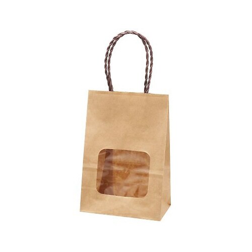 ウィンドウミニバッグ 茶無地 こげ茶 1