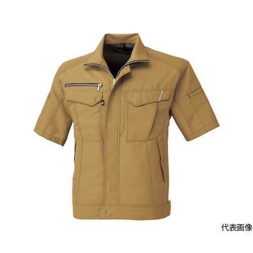 半袖ブルゾン キャメル 5Lサイズ