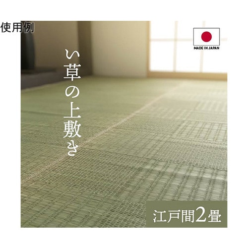 純国産 い草 上敷き カーペット 格子柄