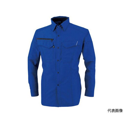 長袖シャツ ブルー 4Lサイズ