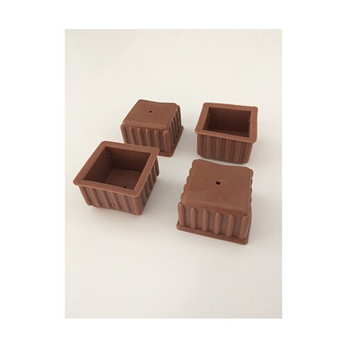 脚キャップ 茶角 21mm