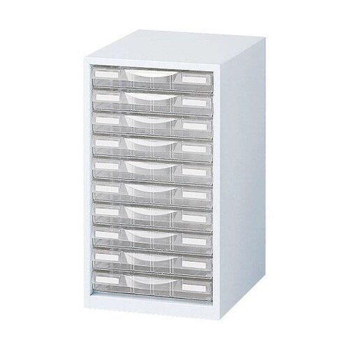 整理ケース(ホワイト) A4判1列浅型10段