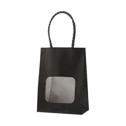 ウィンドウミニバッグ ブラック 110×