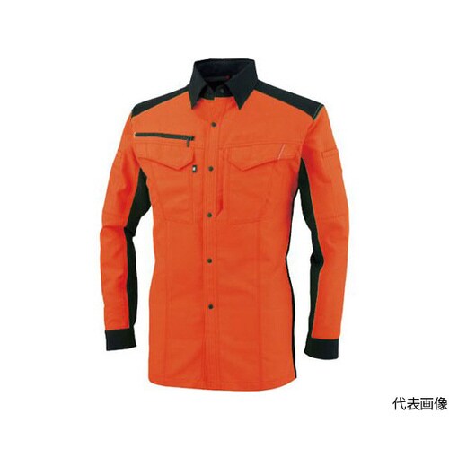 長袖シャツ フラッシュオレンジ 5Lサイズ