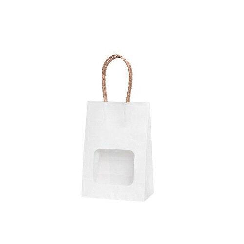 ウィンドウミニバッグ 白無地 クラフト