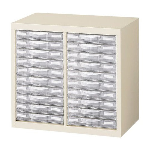 整理ケース(ニューグレー) A4判2列浅型10段