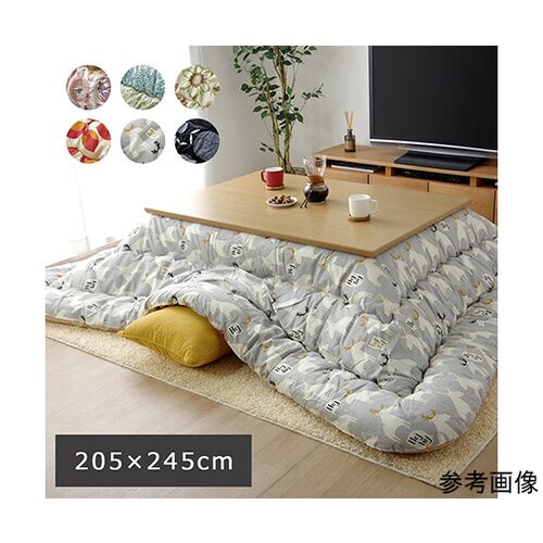 こたつ布団 長方形 国産 リーフ柄 掛け