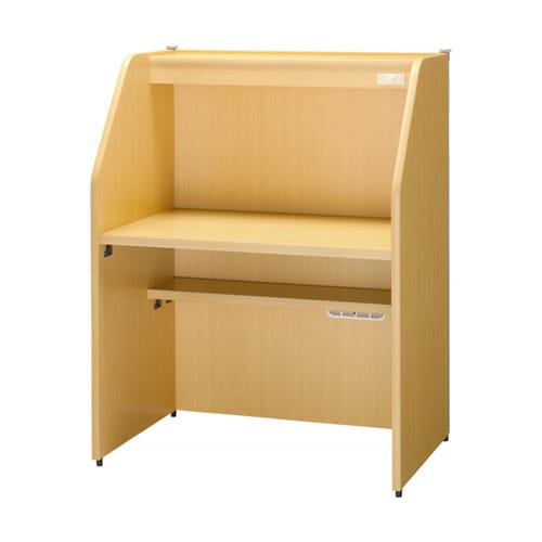 レファレンスデスク 照明器具付上棚