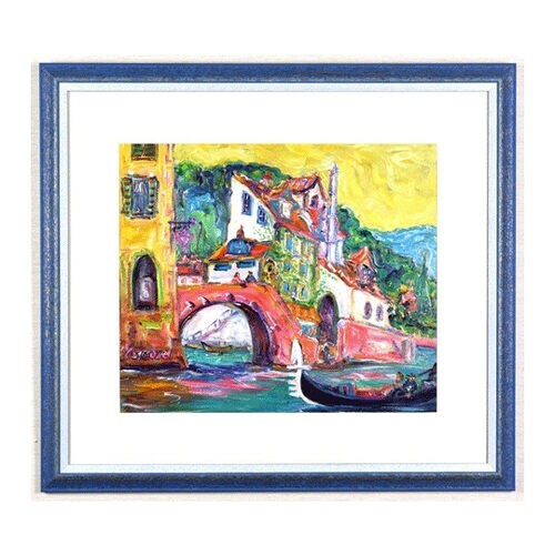 絵画 「岸辺に佇む」 (作者名:鈴木康雄)