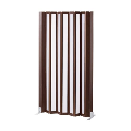 パネルパーティション ダークウッド 乳白