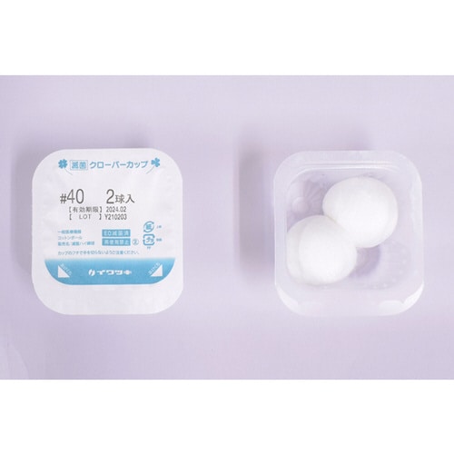 滅菌クローバーカップ 綿球 #40 2球 24個入